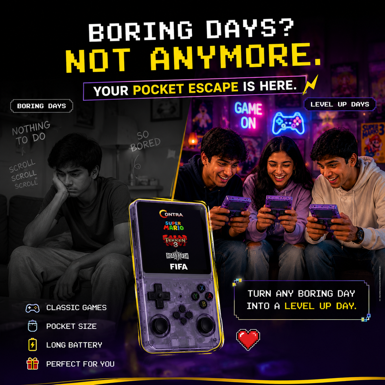 Retro Handheld Game Console
